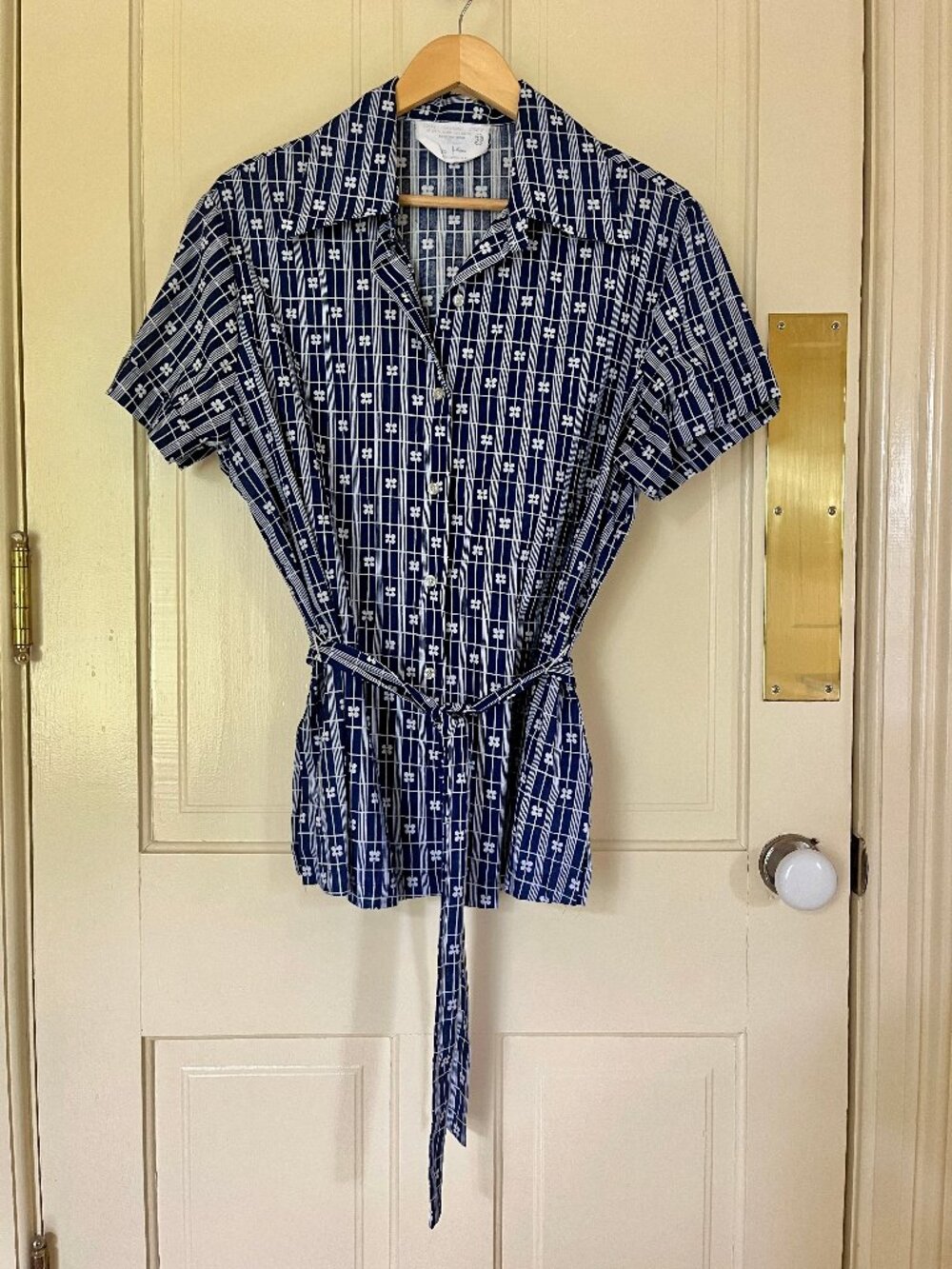 Vintage Sears floral pattern shirt